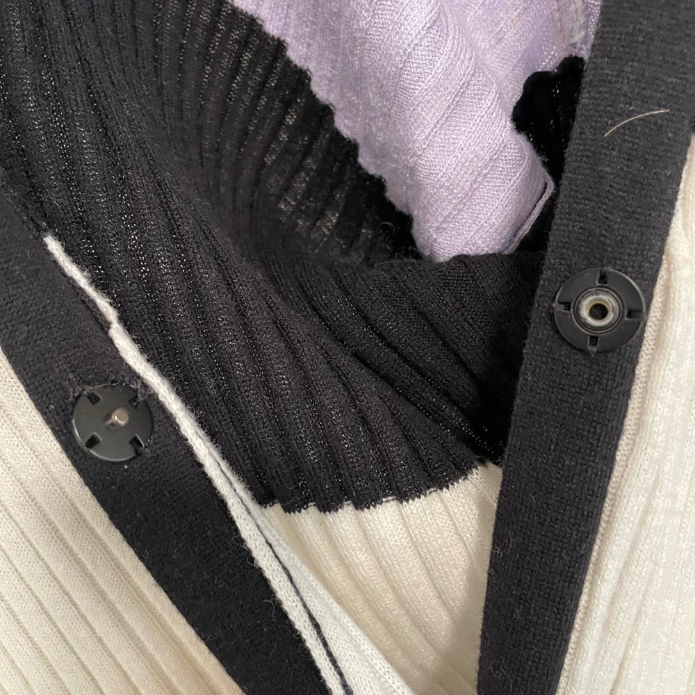 Le Superbe Colorblock Ribbed Midi Cardigan - Picture 9 of 12